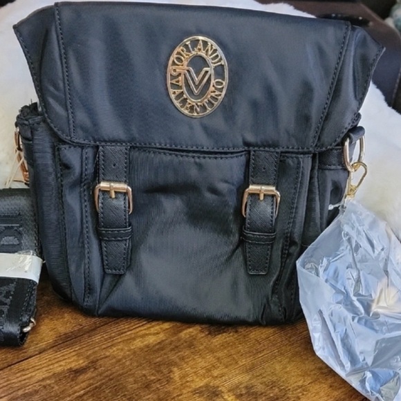 Valentino Black Backpack with Gold Accents - Picture 5 of 11